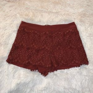 laced shorts highwaisted